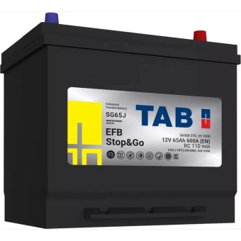 Фото Аккумулятор TAB EFB STOP&GO Asia 6ст65 обратный -/+