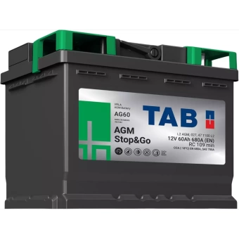 Фото Аккумулятор TAB AGM Stop&Go 6ст60 обратный -/+