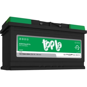 Фото Аккумулятор Topla Stop&Go AGM 6ст95 обратный -/+