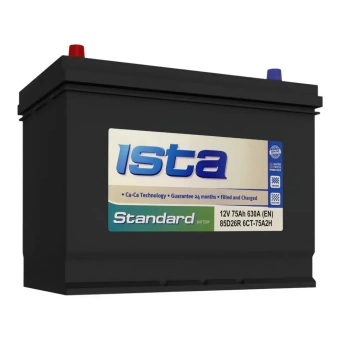Фото Аккумулятор ISTA Asia 6ст75 прямой +/-